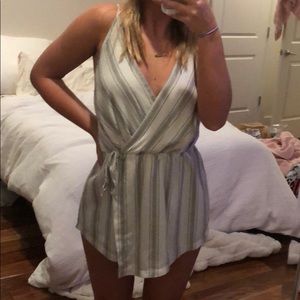 White Fox Boutique Striped Romper